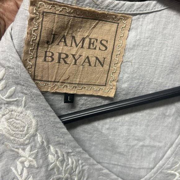 James Bryan Embroidered Tunic Top Size Large - Picture 2 of 5